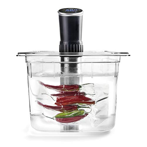 Lacor 69304 - Sous Vide PRECISE, Cocedor a baja temperatura, Acero Inoxidable 18/10, Libre de BPA, 1200 W