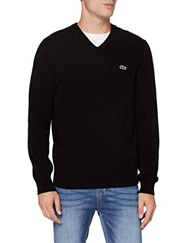 Lacoste AH1951 Suéter, Negro, XL para Hombre