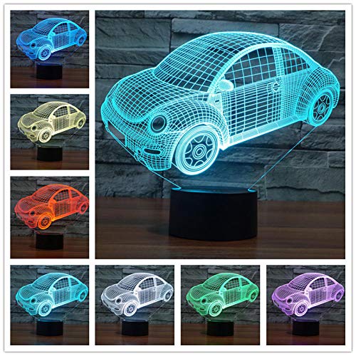 Lámpara De Ilusión 3D Led Luz De Noche Luz Usb Kull Colorido Para Deco De Boda Innovador Regalo De Navidad Lámpara De Mesa Actual