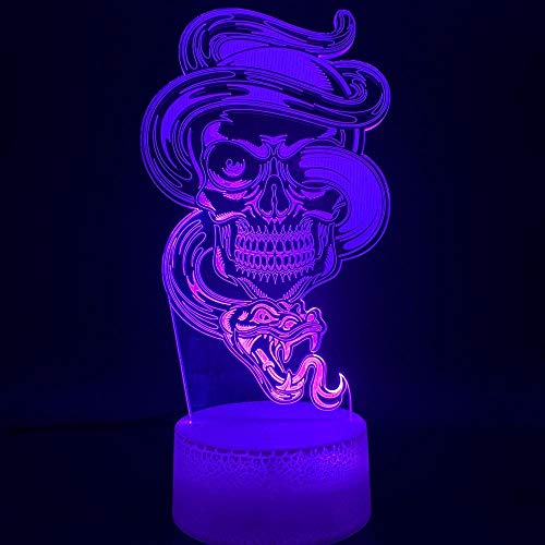 Lámpara De Ilusión 3D Luz De Noche Led Óptica Kull Y Nake Para Club Office Home Room Decorativo Cool Holiday Festival Gift Lámpara De Mesa