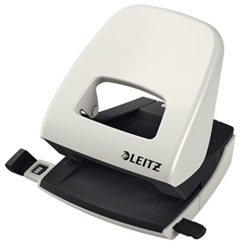 Leitz NeXXt 50081001 - Perforadora (2 agujeros), 30 hojas de capacidad, Plateado,