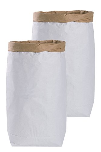 Lifestyle Lover 2 bolsas de papel para manualidades, redondas, de papel de estraza marrón y blanco