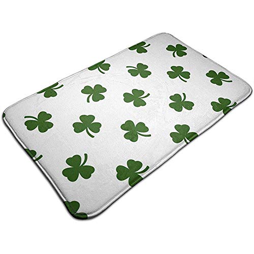 Liumt Fondo De Hojas De Trébol St Patricks Memory Foam Alfombrilla De Baño Alfombras De Baño De Franela Alfombra De Baño De Terciopelo para Pisos De Ducha