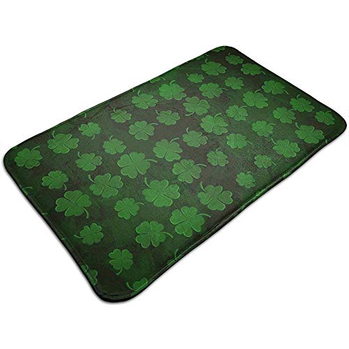 Liumt St Patricks Clover Green Clover Memory Foam Alfombrilla De Baño Alfombras De Baño De Franela Alfombra De Baño De Terciopelo para Pisos De Ducha