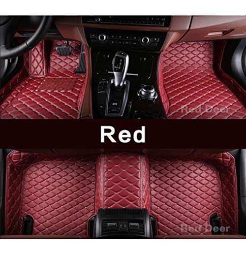 LUOLONG Coche Tapetes, Ajuste Personalizado Alfombrilla De Coche De Alquiler De 3D Honda CRZ CRZ Leyenda Labra Todos Meteorológicas Personalizadas Alfombras Revestimientos, Rojo