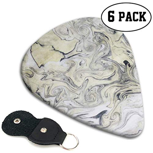 Marble Pattern You Costume Picks de guitarra Selección de guitarra antigua Paquete de 6 regalo pesado para guitarras bajas, eléctricas y acústicas