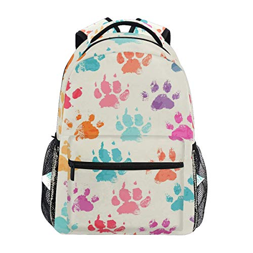 Mochila Escolar Coloridas Patas De Perro Imprimir Escuela Ligero Moda Niños Mochila Imprimir Mochila Regalo De Cumpleaños Escuela Informal Mochila De Viaje Colegio Chicas Viaje AC