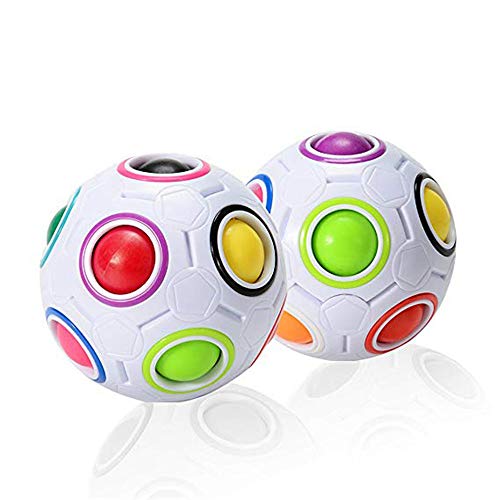 MUXItrade ThinkMax Magic Rainbow Ball, Cubo Irregular YongJun Nuevo Cubo mágico Cubo mágico Cubo (Bola de Arco Iris) - 2 Piezas