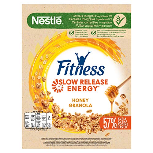 Nestlé Fitness Cereales Granola Copos de Avena Integral y Trigo con Miel, 300g