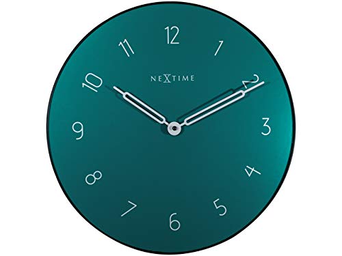 Nextime Carousel - Reloj de Pared (Metal y plástico, 40 cm), Color Verde