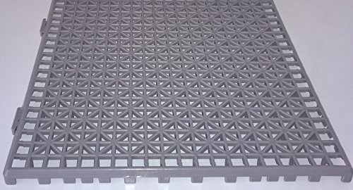 NOVINGRECONS Baldosa PP 30x30cm Gris (Paquete 24 ud.). Suelo Plastico. Suelo Apto para Exteriores o Interiores.