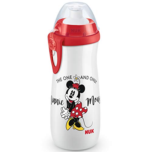 NUK Disney Sports Cup taza aprendizaje, a prueba de fugas y gran volumen, sin-BPA, 36+ meses, 450 ml, Minnie Mouse