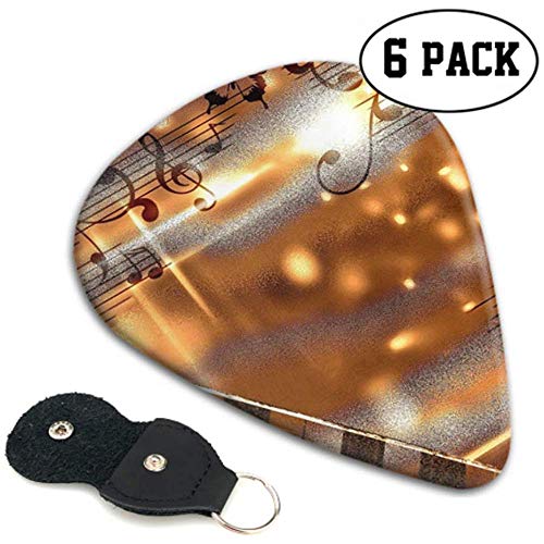 Partituras Antiguas Sepia Música Nature Guitar Pick Kids Guitar Pick Pack 6 Pack Heavy Gift para guitarras bajas, eléctricas y acústicas