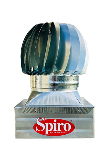 Perfetto - Extractor eólico Spiro - Base cuadrada de encastre - Modelo SPIROZ1A5252, SPIROZ1A4242