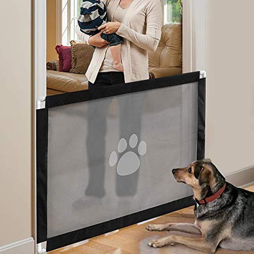 PETCUTE Barreras para Perros Extensible Barrera para Escalera Barrera Seguridad para niños Perros Retráctil