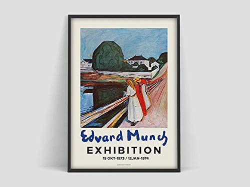 Póster, Impresión de la exposición de Louisiana, Exposición de Munch Louisiana, Expresionismo, Lámina Coral, Cuadro decorativo sin marco familiar Z31 60x80cm