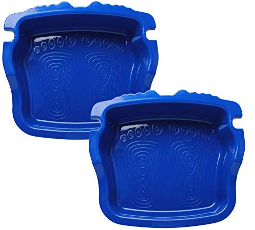 Poweka Limpiapies para Piscina de Baño de Pies Antideslizantes para Escalera de Piscina SPA Baño de Pies Texturizado Antideslizante （Paquete de 2,Azul ）