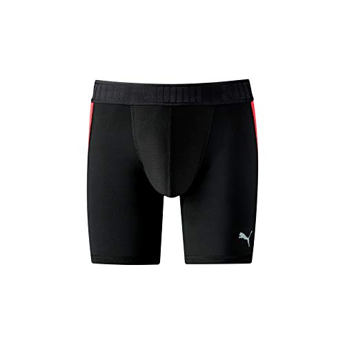 PUMA Active Long Boxer 1p Packed Calzoncillos Largos Deportivo, Hombre, Rojo (Black/Red), XXL