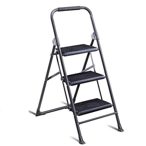 QFF Las escaleras de mano del hogar, Pedal ensanchado - Altura plegable - Polivalente escaleras de mano de hierro ático escaleras de tijera: el 118CM, el 145CM doblez