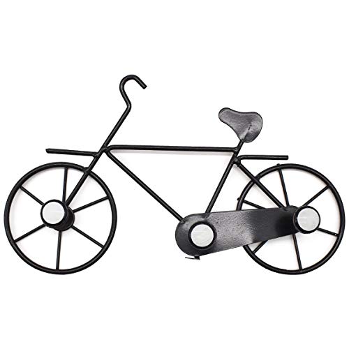 Qixuer 1 Pieza Hierro Bicicleta Ganchos De Abrigo De Colgador De Pared,De Pared Perchero Toalla Gorro De Montaje para Decoración de la Pared Del Hogar(Negro) (Negro)