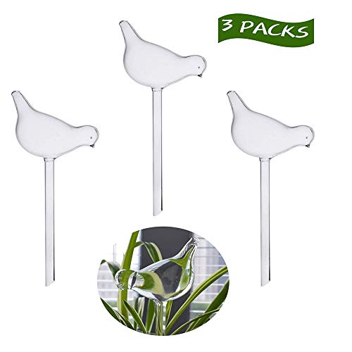 QYHSS Regadera AutomáTica Bird Glass, Dispositivo De Riego Art Deco Flowers, Dispositivo Simple De Riego De JardíN, Para Conductor De Agua De Vidrio (3Pcs)