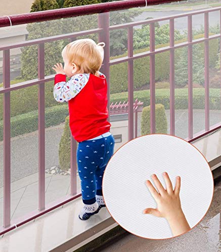 Red de seguridad para niños, Cyiecw Barandillas duraderas Protecciones para niños Seguridad para escaleras interiores Rieles Cunas Balcón, Fácil de instalar y usar para niños Mascotas Juguetes