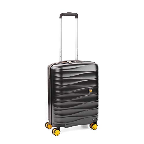 Roncato Stellar Maleta Cabina avión Antracita, Medida: 55 x 40 x 20 cm, Capacidad: 41 l, Pesas: 2.95 kg, Maleta Cabina avión ryanair