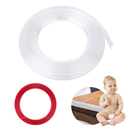 ShengRuHai Protector para Esquinas，6 Metros Conjunto Protectores Para Esquinas y Bordes,con Cinta Adhesiva, Anticolisión Tira para Seguridad Bebés y niños,Suave Protectores para Bordes