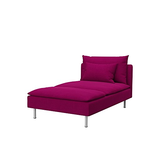 Soferia - IKEA SÖDERHAMN Funda para chaiselongue, Elegance Dark Pink