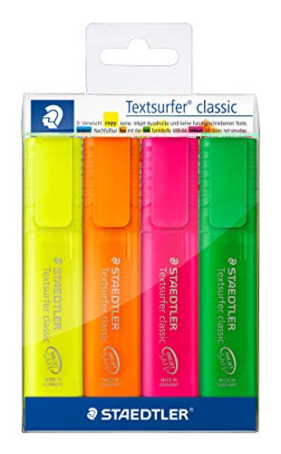 STAEDTLER 364PWP4 - Estuche con 4 Marcadores Fluorescentes