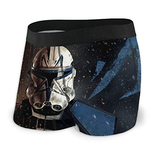 Star Wars - Calzoncillos tipo bóxer para hombre, diseño de estampado S-XXL, muy suave, cómodo, transpirable y elástico, color negro