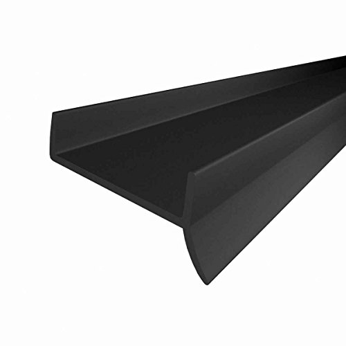 STEIGNER Junta para Zócalo de Cocina LU 16 mm / 17 mm 1,5 m Negro Perfil de Aislamiento Base de Cocina con Perfil de Estanqueidad