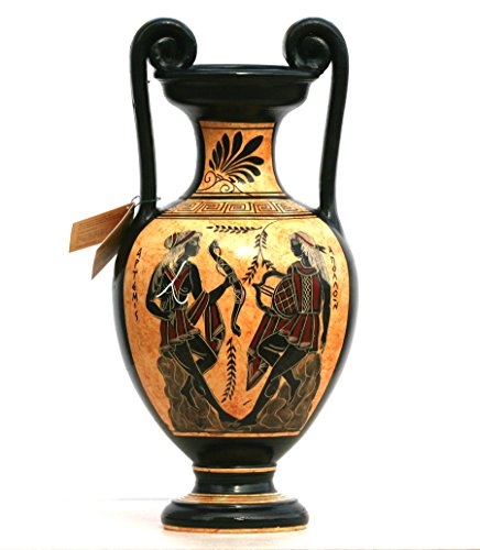 Tarro de Amphora Griego de cerámica Jarrón de pintura Diosa Artemis Dios Apolo