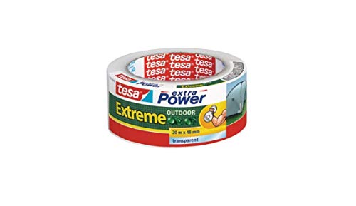 tesa TE56395-00000-00 Cinta Extra Power Extreme reforzada 20m x 48mm transparente, Standard