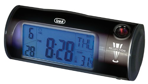 Trevi PJ 3024 Negro - Despertador (Negro, LCD, Azul, LED, AAA, 168 x 91 x 71 mm)