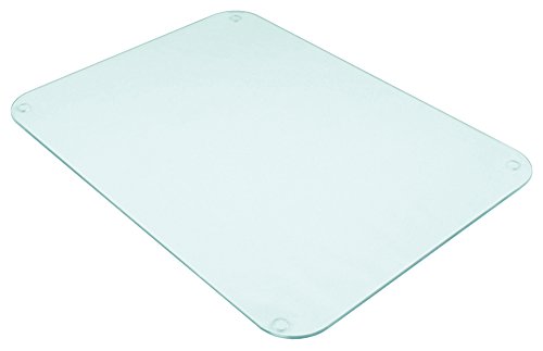 Tuftop Ultimate Kitchen Boards Tabla de Cortar Premium de Vidrio Esmerilado Transparente Grande, Protector de encimera de Cocina