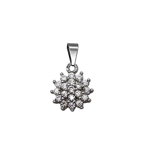 tumundo Colgante Cadena Ancla Cereza Mariposa Corazón Copo de Nieve Mujeres Plata Acero Mujer Strass + Caja de Regalo, Modelo:Mod 6