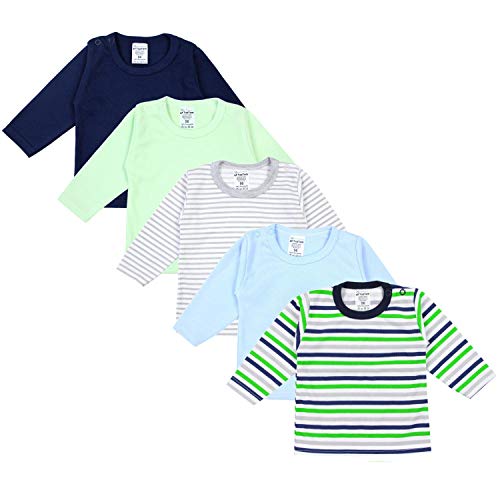 TupTam Camiseta Manga Larga para Bebé Niño, Pack de 5, Multicolor, 56