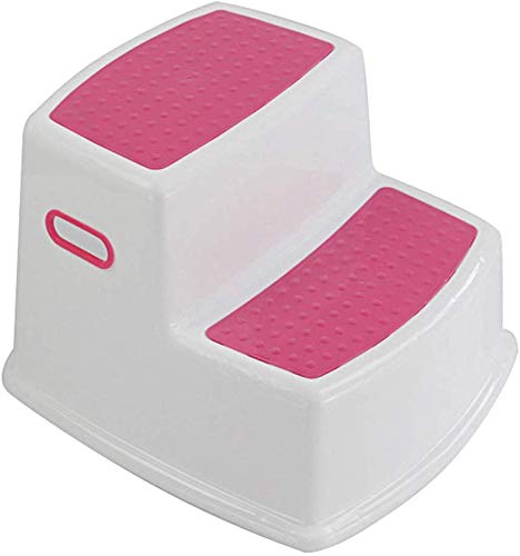 Venus valink 2 Taburete Niño Niños Inodoro Orinal Entrenamiento Antideslizante para Baño Cocina, Taburete, Children Plástico Reposapiés Deslizarse Agarre Suave - Rojo