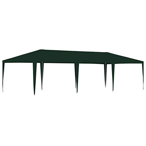 vidaXL Carpa Profesional para Celebraciones Exterior Patio Sombrilla Solar Pabellón Cubre Impermeable Tienda Aire Libre Camping Quiosco Verde