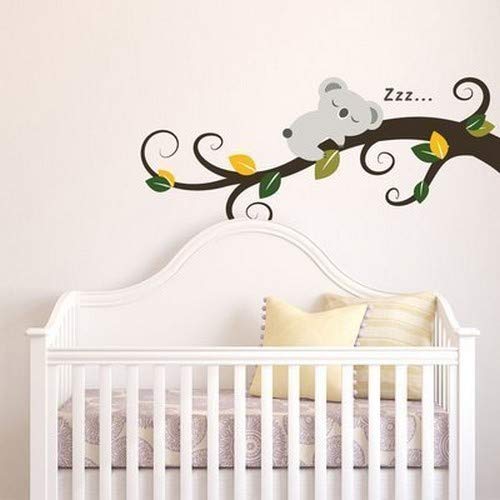 Walplus – Pegatinas de Pared, 58 x 55 cm \dormir Koala y rama de árbol extraíble adhesivo Mural Art Adhesivos Vinilo decoración del hogar bricolaje Salón Dormitorio Decoración Pared habitación de los niños regalo, Multicolor"