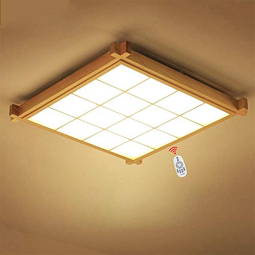 Wandun Luz de Techo, Las lámparas japonesas llevaron la lámpara de la Sala de Estar de la lámpara del Techo lámpara de Tatami de la luz de Control Remoto Creativa Ultrafina Rectangular del Dormitorio