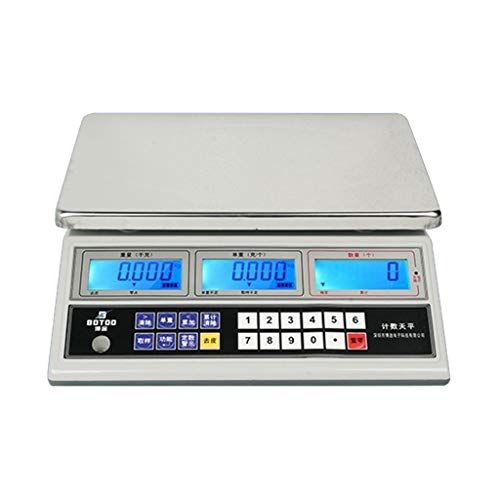 WWL Báscula Cocina Smart Digital Báscula Balanza, 30kg/0.1g Balanza Industrial Digital Profesional Electrónica Bascula Comercial Alta Precisión para Lab Cocina Joyería LCD Escala Digital