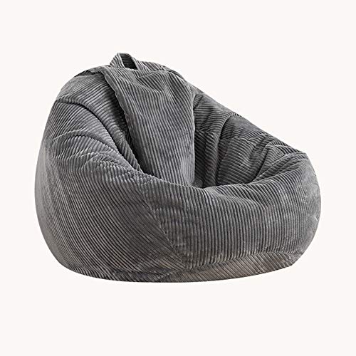 XGGYO Bean Bag Cover Silla Hi-Rest, Puff de Pera para Niños y Adultos, Puff Sofá para el Hogar o el Jardín, Solo Funda/gris / 80×110cm