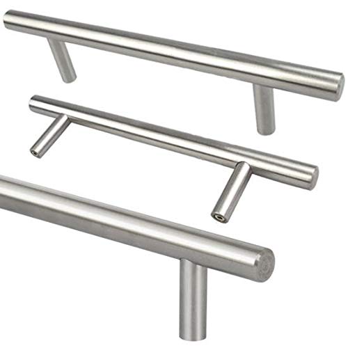 Yaheetech 20 Piezas Manijas Acero Inoxidable Tiradores de Puerta 150mm Forma T Barras para Muebles