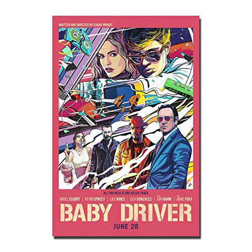 yangchunsanyue Póster de Baby Driver Movie Poster Wall Art Decor Sticker 50x70cm No Frame U-675