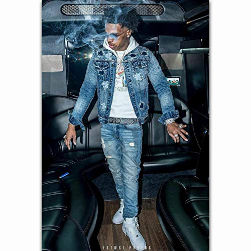 yangchunsanyue Póster Lil Baby Rapper Hip Hop Music Singer Star Wall Poster Art Decor Sticker 40x50cm No Frame U-574