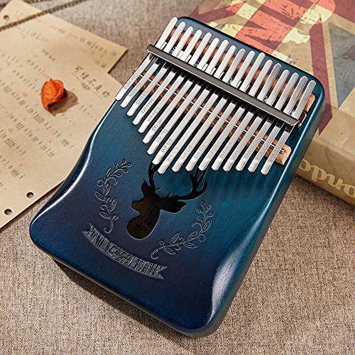 YUY Thumb Piano 17 Teclas, Piano De Dedo Portátil con Estuche Protector, Cancionero Rápido para Aprender, Martillo De Afinación, Kit Todo En Uno,D