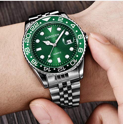 Ziruixiong Relojes Hombres  Marca  Hombre Reloj De Cuarzo Hombre Reloj De Pulsera De Acero Inoxidable Rolexable Casual Deportes Fecha Impermeable Reloj 24Cm