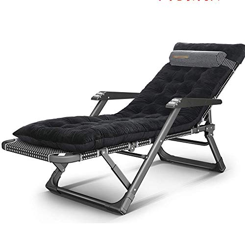 ZTBXQ Sports Gift ldeas Silla Plegable reclinable Lunch Break Silla sofá vago 15 Ajuste de Archivo Tubo Plano pasamanos de Masaje Silla Multiusos con cojín 2 Colores (Color: